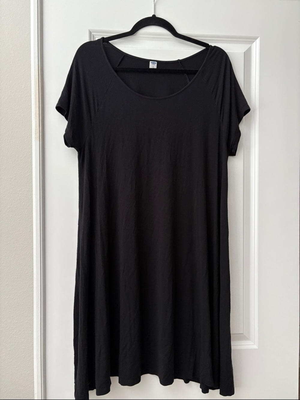 Old Navy Black Scoop Neck Short Sleeve Swing Dress size XL